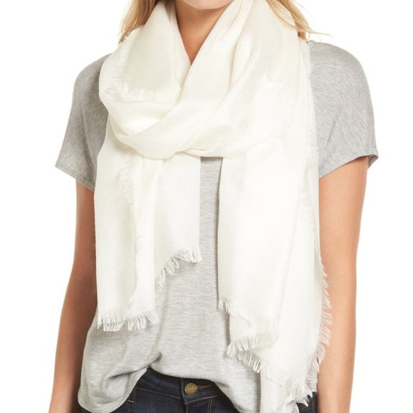 NORDSTROM Tissue Weight SILK & Cashmere Scarf, L80" X W30", NEW - Picture 1 of 4